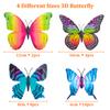 24 szt. 3d Motyl Naklejki ścienne Magnes Podwójne warstwy Gradientowe naklejki ścienne Wall Art Z gumą gąbczastą