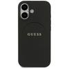 Guess Grained Ring MagSafe case for iPhone 17 black