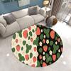 Round Carpet Family Living Room Strawberry Print Floor MATS Bedroom Kitchen Non-slip Carpet Doormats Room Decor Home Decor