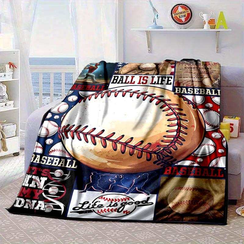 Baseball Passion And Heritage Blanket Flannel Blanket for bed, sofa, Camping, Hiking, Picnic Essentials, gift for family Fan gifts