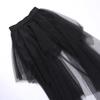 Net Yarn High-Waisted Irregular Skirt for Women Gothic Style Summer Casual Skirt Sexy and Charming Goth