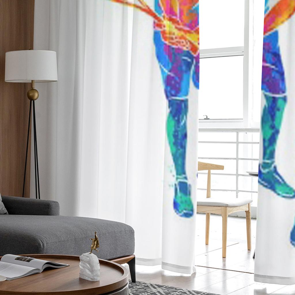 Young Woman Plays Squash Sheer Curtains for Living Room Transparent Tulle Window Curtain Bedroom Kitchen Home Decor Veil Drapes