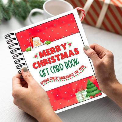 Livro de Cartões de Presente de Natal DIY Espiral Feliz Natal Kit de Sobrevivência para a Faculdade Livro Porta Cartões de Felicitações para Estudantes Família Amigos