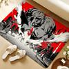 P-Persona Anime Floor Mat Soft Flannel Rug Non-Slip Absorbent Mat For Bathroom Bedroom Home Decor