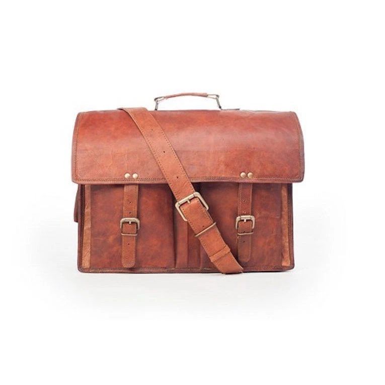 

Сумка богатая кожа мужская на плечо мессенджер S портфель сатчел деловая 16 x 12 x 5 in