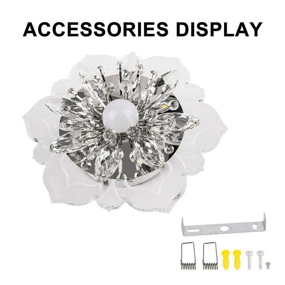 9W Modern Crystal Petals LED Ceiling Light Aisle Hallway Corridor Stairway Kitchen Coffee Bar Indoor Lamp