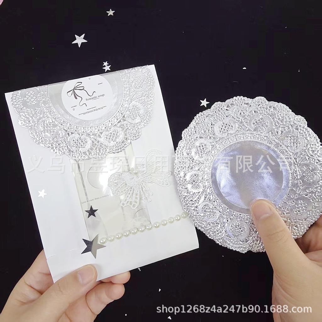 Korean-Style Silver Lace Paper Doilies for DIY Journal Decoration