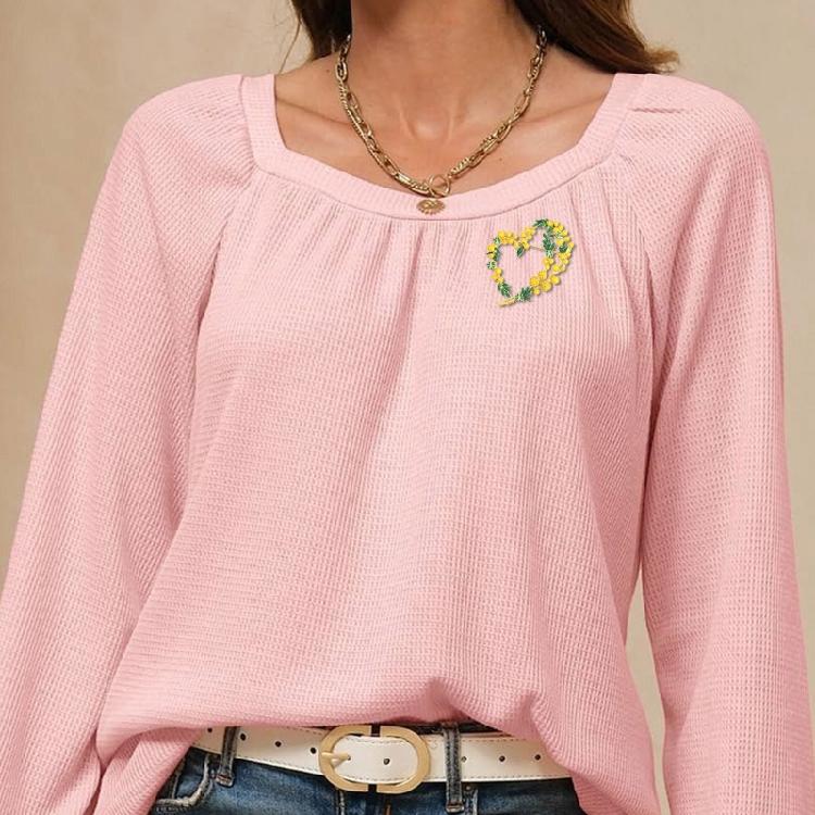 Artistic Heart Brooch Pin Women Brooch Unisex Clothing Jewelry Lovely Pin Alloy Texture Suitable for Office and Event