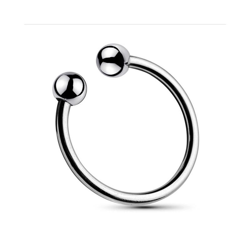 2 Perler Åpning Metall Penisringer Bondage Penisring Bak Glans Bondage Pikk Forsinket Ejakulasjon Erotiske Sexleketøy For Mann Butikk