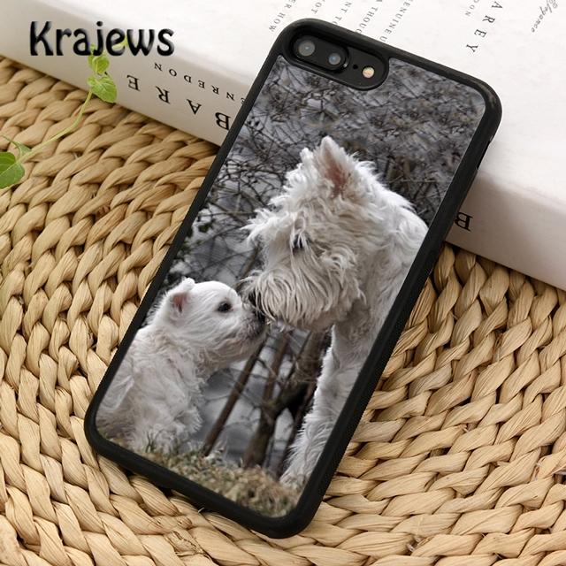 Krajews Cute Animals Westie Dog Soft Phone Case Cover For iPhone 14 6s 7 8 Plus XR XS 11 12 13 Pro Max Samsung S21 S22ultra Plus