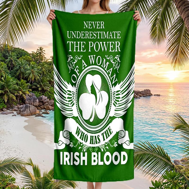Irish Fashion Beach Towel: Ideal for Summer Adventures Soft, absorbent and quick drying suitable for swimming and bathing