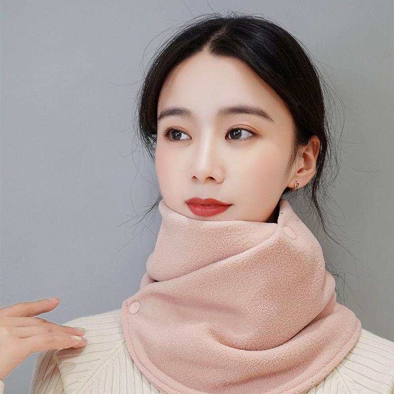 Women's Korean Style Winter Faux Rabbit Fur Knitted Scarf Set