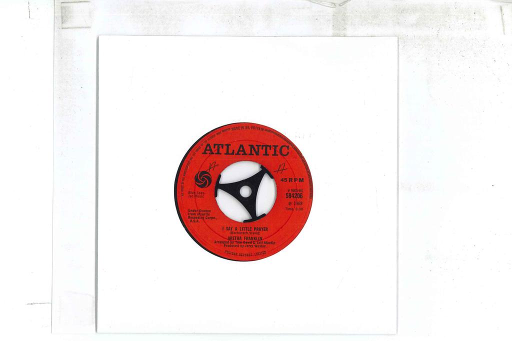 7inch Record ARETHA FRANKLIN - I Say A Little Prayer / See-saw 584206 ATLANTIC 1968 UK Soul/Funk Used