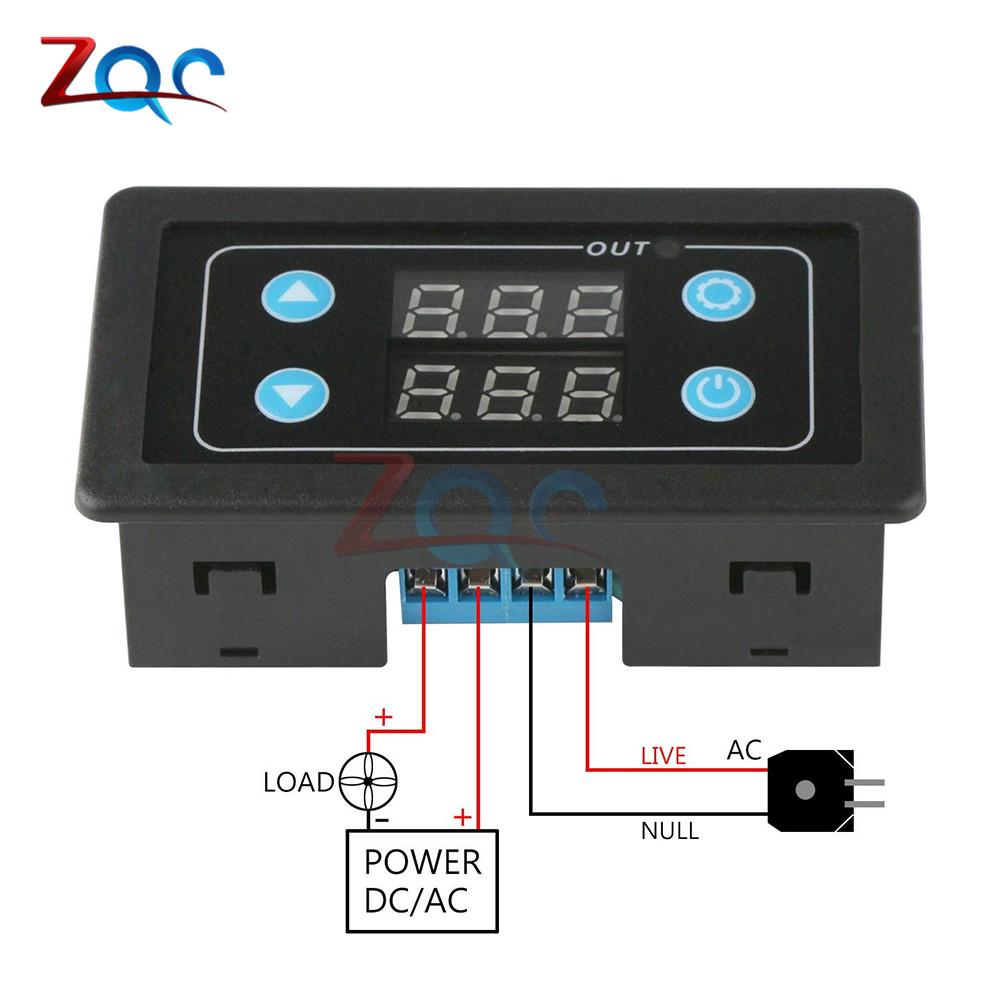 Timer Delay Relay Icstation 110V 120V Programmable Digital Cycle Delay Relay Timer Switch Module AC 85 -265V LED Display 0ms-99