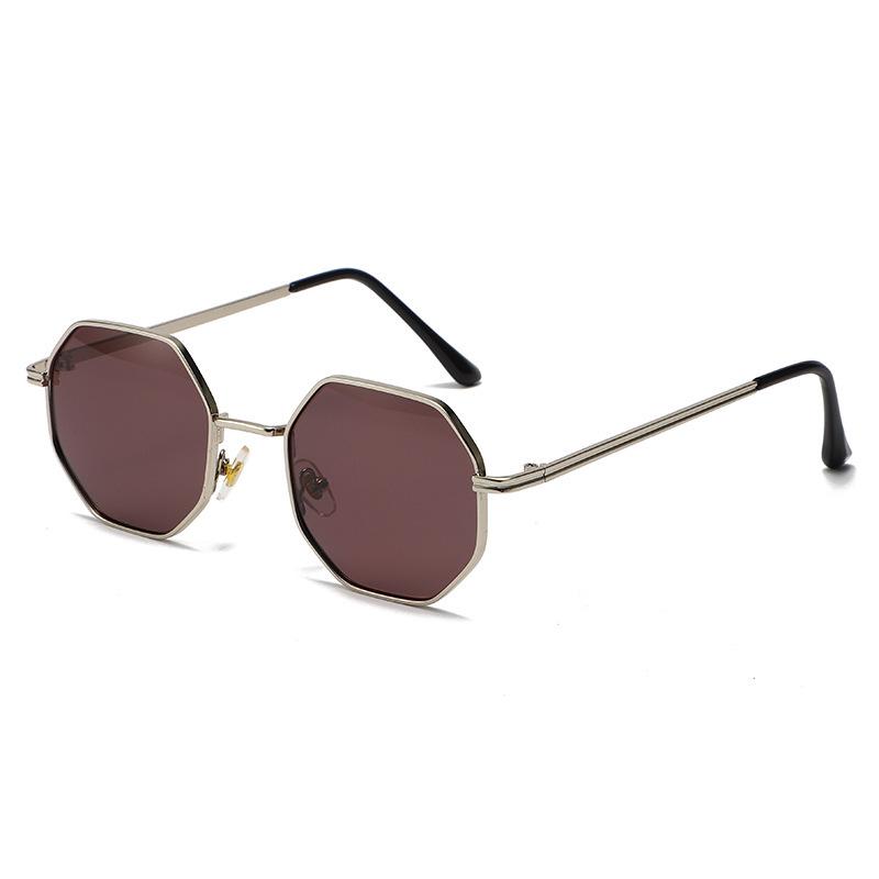 Y12501 Retro Polygonal Metal Sunglasses for Women & Men - UV Protection