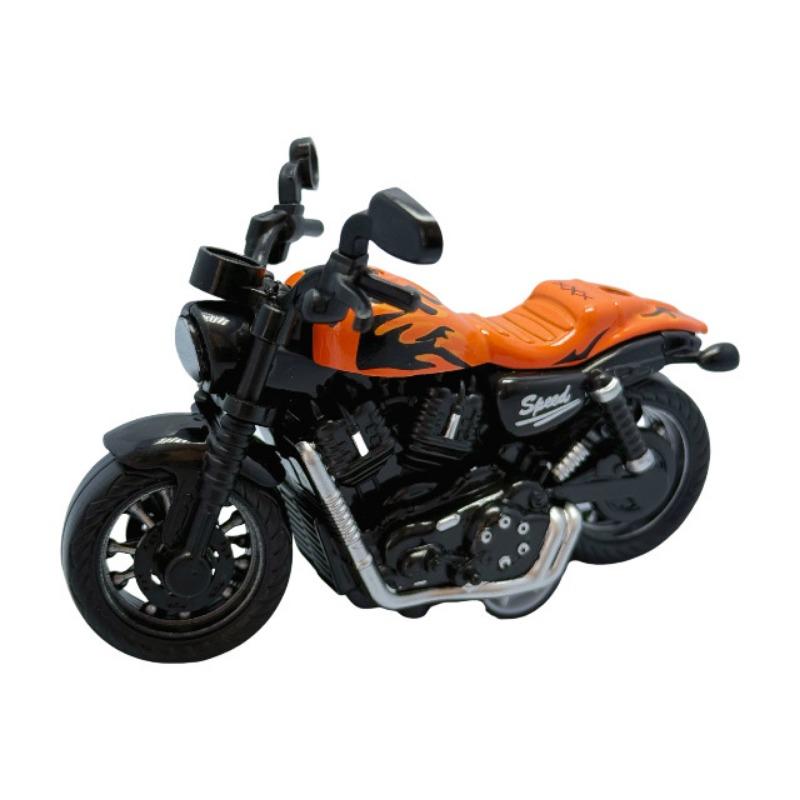 Simulated Motorcycle Pull-back Racing Alloy Car Model Clip Doll Toy Ornaments Keychain Children's Toys