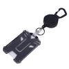 2 Pack Retractable Keychain Carabiner Badge Holder Steel Cord Anti Loss ID Card Holder Badge Reel