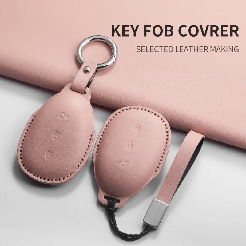 Fit For Changan Qiyuan A07 A05 Q07 Q05 Control Protect Case Long-lasting Auto Accessories Pu Genuine Leather Auto Key Fob Cover Case