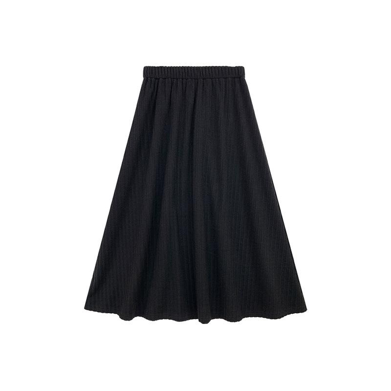Women's Large Pleated High-Waist Korean Style Long Skirt - Autumn/Winter Slim & Loose Fit