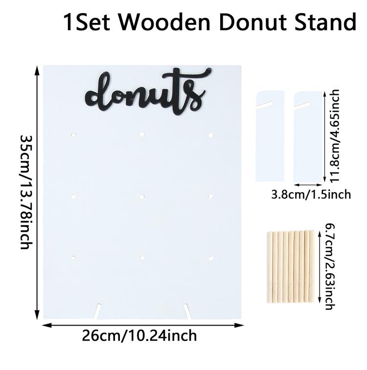 Wedding Decoration Wooden Donut Stand Wall Dessert Doughnut Table Holder Wedding Mariage Supplies Kid Birthday Party Baby Shower