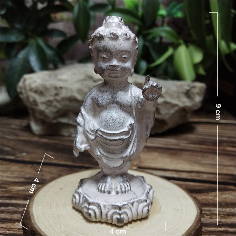 Gold Lucky Prince Buddha Statue Sculpture Feng Shui Home Garden Decoration Sakyamuni Buddha Figurines Landscape Ornament