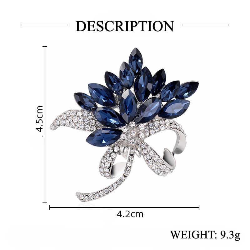 Moran Kristallen Bloemenboeket Broche Vrouwelijk, High-end Mode Diamant-ingelegde Kleding Accessoires Broche Speld