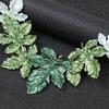 Colored Maple Leaf Painted Oil Alloy Necklace Earrings Set Exaggerated Vintage Versatile Clavicle Chain Leaves