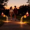 Santa Watering Can Solar Light with Ground Stake Christmas Solar Kettle Light & Lantern Garden Decor Collection Outdoor LED Lamp