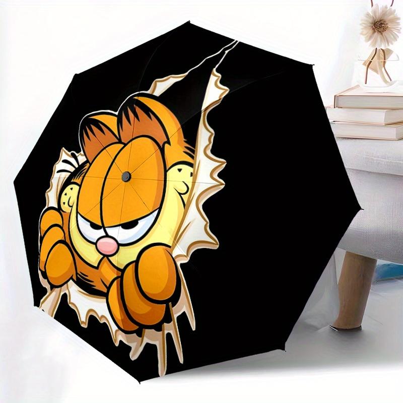 1pc Garfield Cat Windproof Automatic Umbrella, Lightweight for Women/Men, Perfect Christmas Gift A0811223