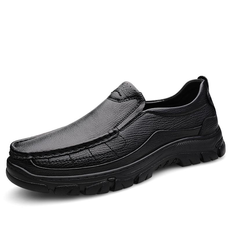 

Модные мужские мокасины из натуральной кожи, горячая распродажа, мужская походная обувь для активного отдыха, летняя мужская повседневная обувь для ходьбы, модные туфли без застежек, мокасины 45 чёрный