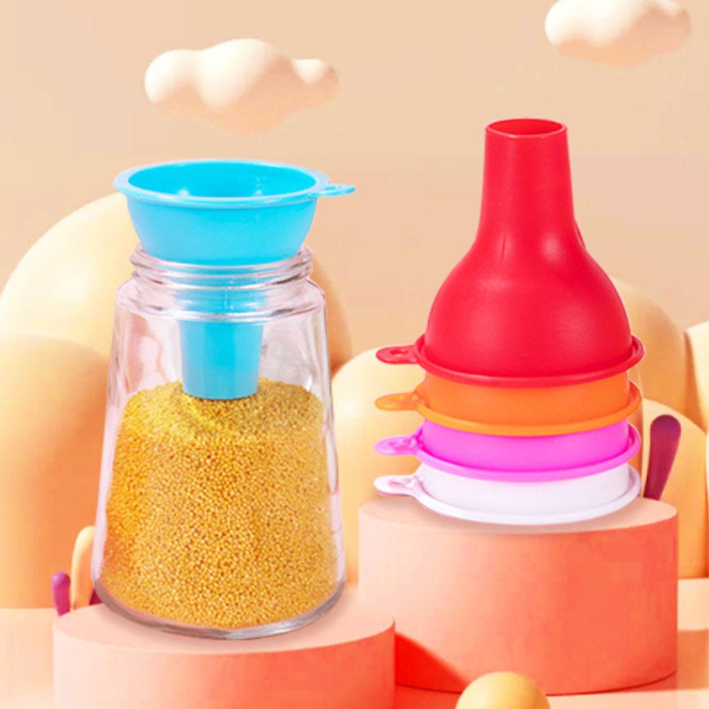 Silicone Funnel Kitchen Gadget Filter Long-lasting Smooth Surface No Burrs Liquid Dispenser Home Supplies Oil Funnels