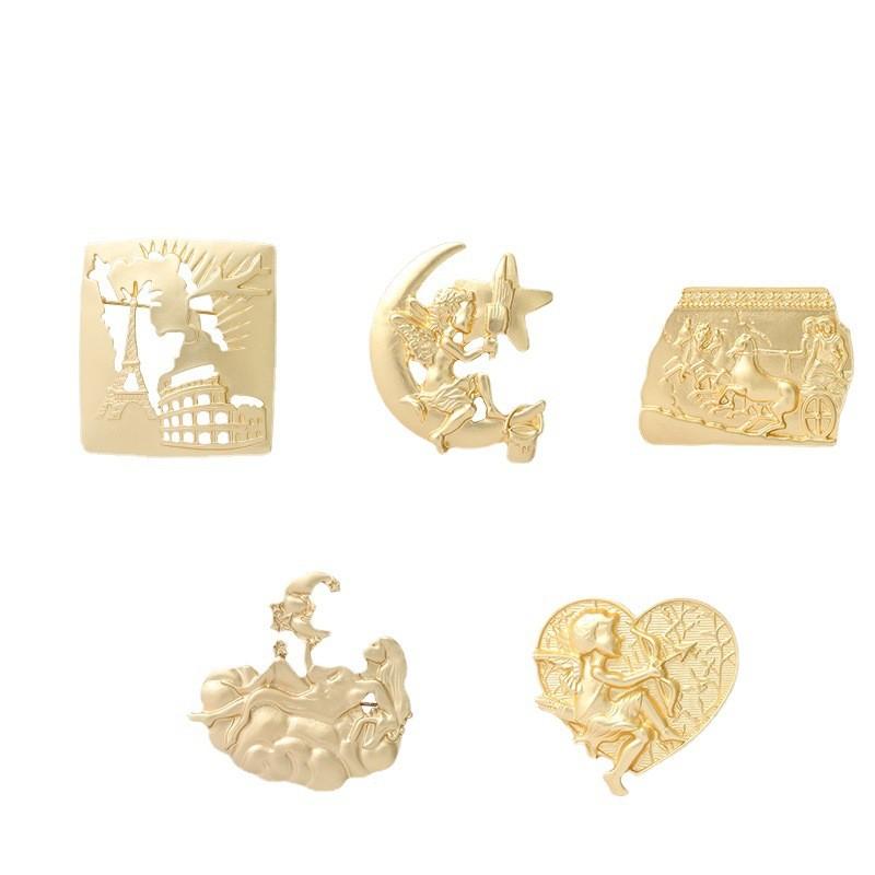 Distinctive Retro Egyptian Cupid Brooch Pin In Durable Alloy Material Ideal For Fashion Enthusiasts