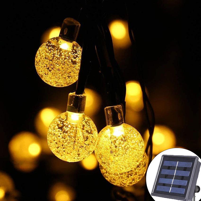 Colorful LED Solar Bubble Ball String Lights for Outdoor Decoration