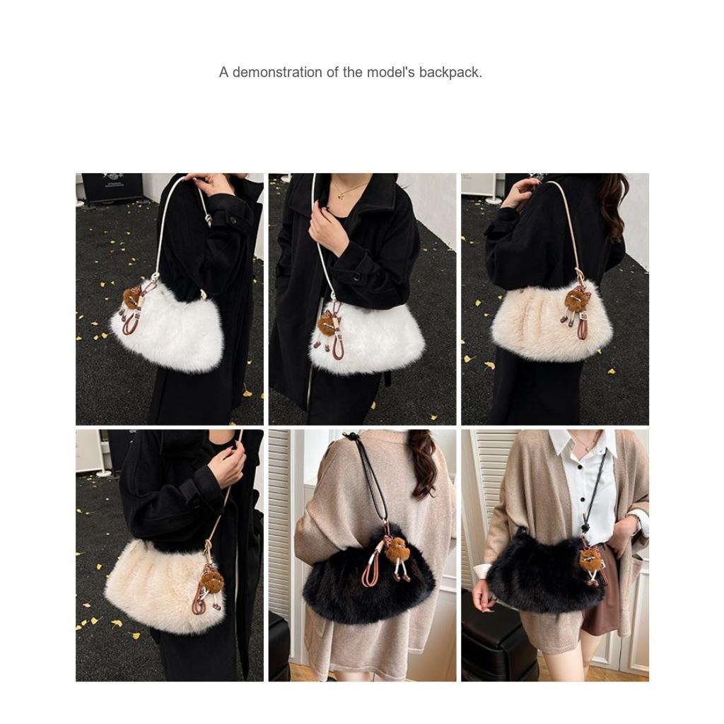Pillow Bag Women Plush Large Capacity Daily Commute