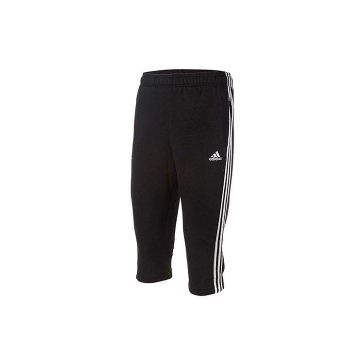 adidas Essentials 3-Stripes 3/4 Tracksuit Bottoms Black CG0770 S