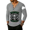 Men's Outdoor Vintage Button Long Sleeve Fashion Sports T-shirt