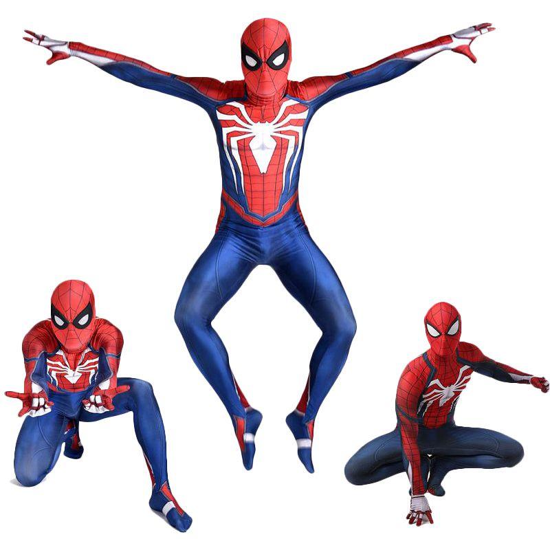 Costum Cosplay Ps4 Insomniac Spider-man Imprimat 3D Adult Copii Costum Spidey Zentai Cu Manoperă Exquisită Și Material Licra Respirabil