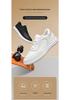 Men's White Sports Casual Shoes: Spring/Autumn Style, Thick Sole, Youthful, Versatile, Fashionable, Comfortable Board Shoes.