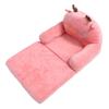 Foldable Sofa Cute Cartoon Shape Comfortable Multifunctional Kids Couch Fold Out for Home Kindergarten 2 Folds