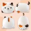 JEMA Gemma Animal Body Pillow, Soft and Fluffy, Plush Toy, Cute, Soothing Gift, Cat, White, Approximately 60cm Long
