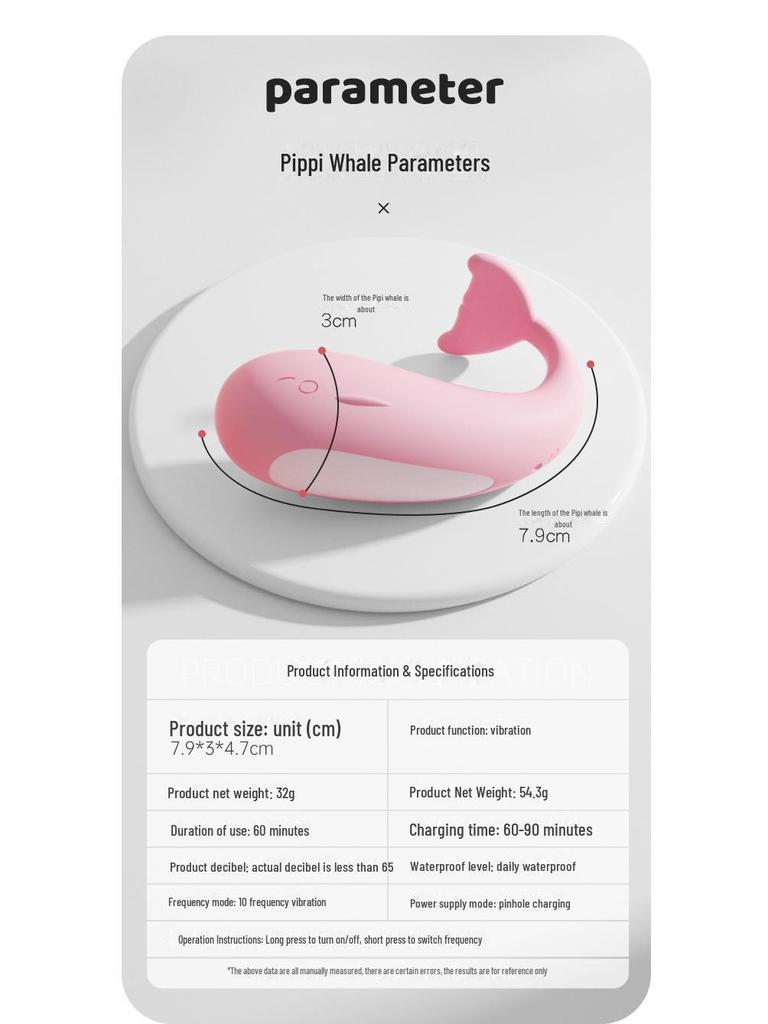 Miji Pipi Whale Wearable Vibrator Mini Program - Adult Female Toy for Vibration and Fun.