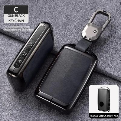 Zinc Alloy Leather Smart Car Key Fob Case Cover Chain Remote Shell Holder Protector For Mazda 3 6 Cx3 Cx30 Cx5 Cx8 Cx9 Cx50 Cx60