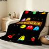 1PC Pacman Patterned Flannel Blanket Suitable For All Seasons For Home Decor Warmth And Comfort Gifts Holiday Present