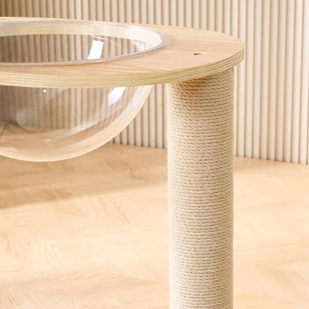Wooden Cat Vertical Space-Saving Climber Design Animal