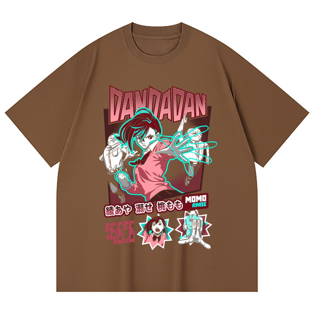 230 Gsm 100% Cotton Dandadan V15 Momo Print Unisex Heavy Cotton T Shirt