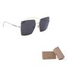 Burberry Poster Street Photography Premium Metallic Square Sunglasses Women's Gold