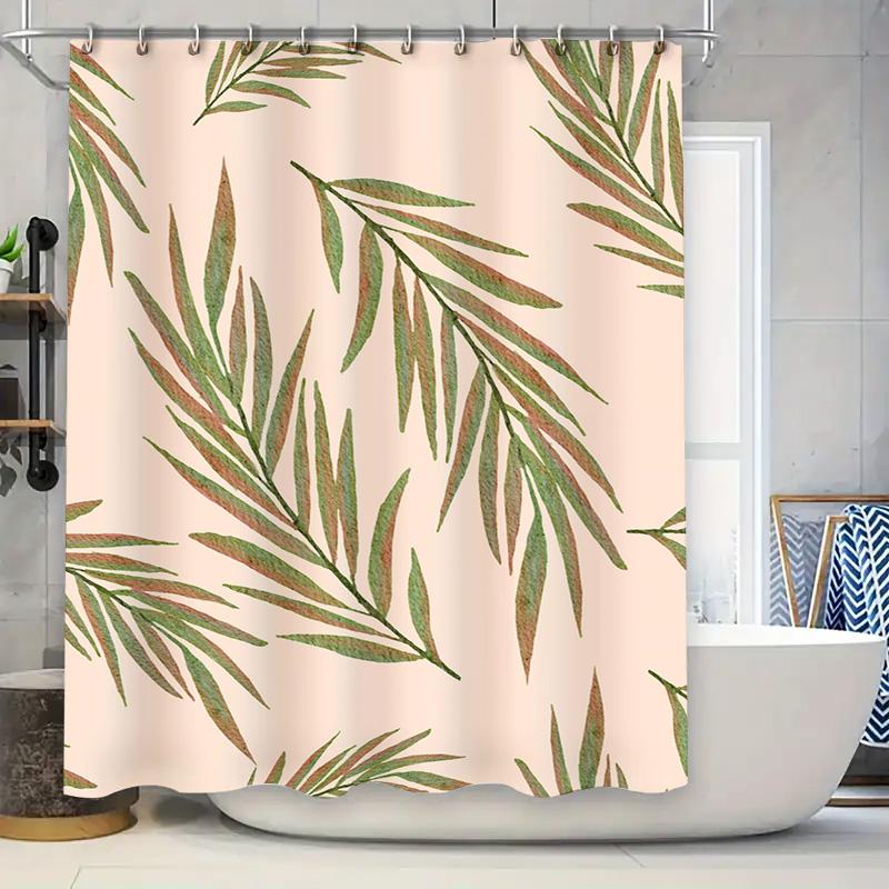 

White Custom Lettering Shower Curtain With Metal Hook Ring For Bathroom Decor Size Available W60H190(CM)-1 Pcs