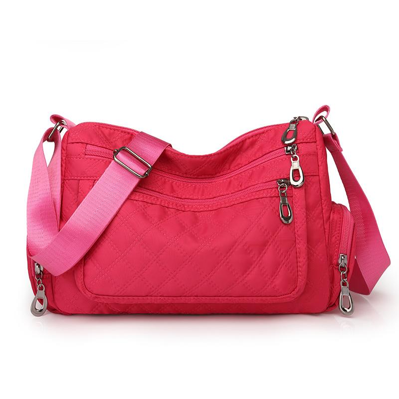 Middle-aged Woman's Embroidered Thread Bag Single-shoulder Crossbody Bag Waterproof Mom's Bag