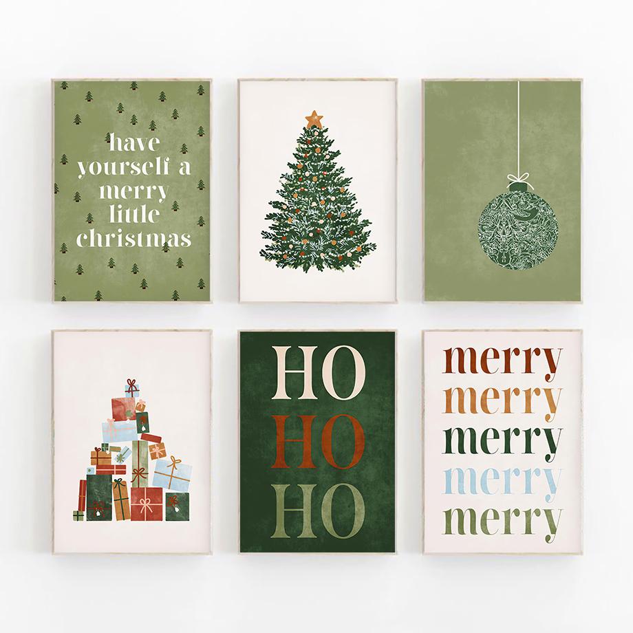 Christmas Gift Happy Nutcracker Decoration Mural Wall Art Prints Decorative Painting Pictures Nordic Posters RedRoom Home Decor