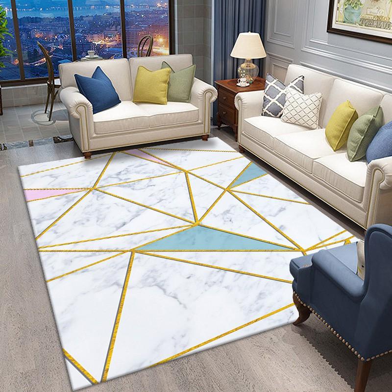 Modern Minimalist Geometric Triangle Area Rug Living Room Bedroom Office Non-Slip Floor Mat Washable